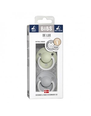 BIBS De Lux - 2er Pack,  Gr. 1 (0-6 Mon.), Rund - Latex