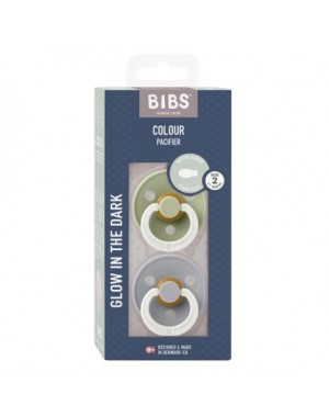BIBS Colour Night Glow 2er Pack, Gr. 2 (6+ Mon.), Symmetrisch - Latex