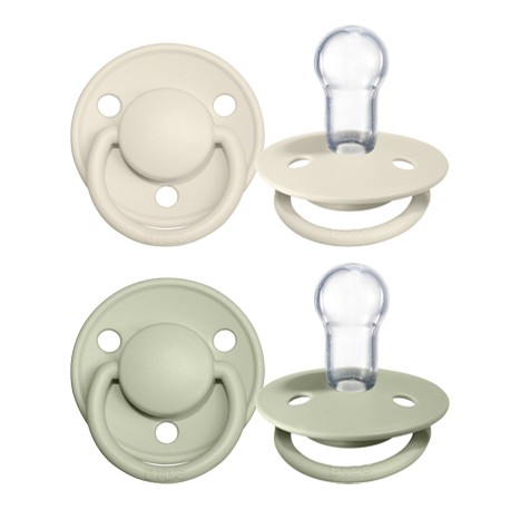 BIBS De Lux - 2 stuks,  One size (0-36 m.), Rond - Silicone