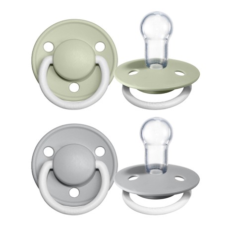 BIBS De Lux Night - 2 stuks,  One size (0-36 m.), Rond - Silicone