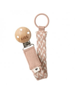 BIBS Paci vlecht,  Speenkoord, Blush / Ivory