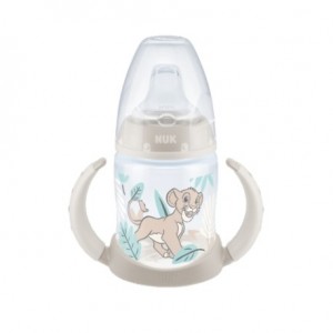 NUK First Choice+ Learner Bottle, Flessenspeen, 150 ml, Lion King