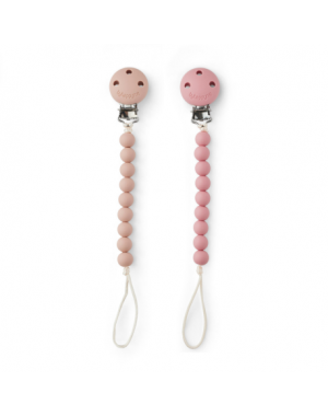 Byhappyme, Attache-tétine pratique, perles en silicone, Lot de 2