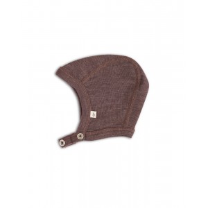 Bonnet bébé avec boutons pression en 100% laine mérinos biologique, Epaisseur et qualité - 2 couches de tissu