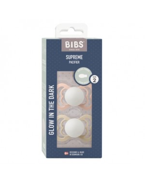 BIBS Supreme Night Glow - 2 stuks,  Maat 2 (6+ m), Symmetrisch - Latex,