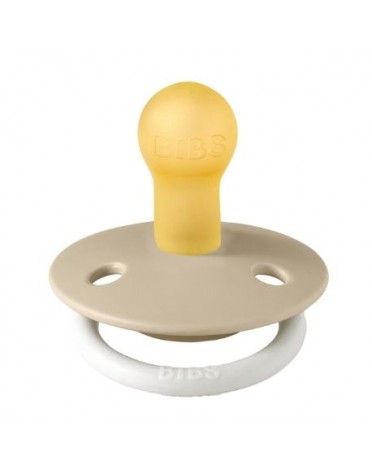 BIBS De Lux Night, Maat 1 (0-6 maanden),  Rond - Latex, Speen met naam