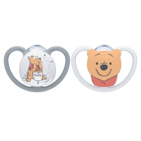 NUK Space Disney, Gr. 1 (0-6 Mon.), Anatomis - Silikon, 2er-Set NUK Space Disney, Gr. 1 (0-6 Mon.), Anatomis - Silikon, 2er-Set