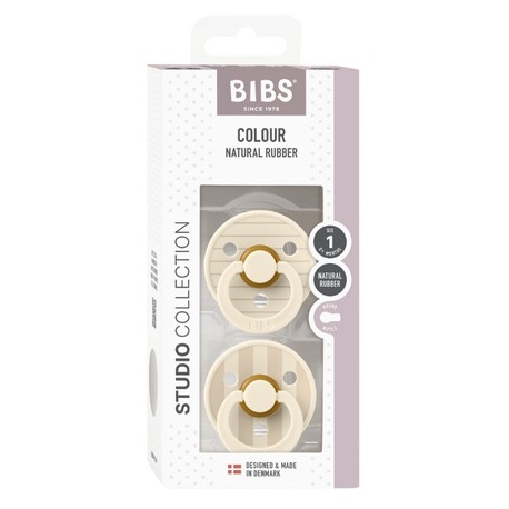 BIBS Studio Line - 2er Pack, Gr. 1 (0-6 Min.), Rund - Latex BIBS Studio Line - 2er Pack, Gr. 1 (0-6 Min.), Rund - Latex