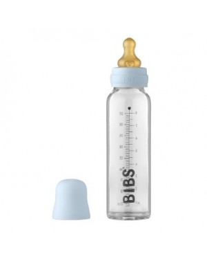 BIBS, Baby Glass Bottle, Tuttipullo – Täydellinen setti, 225 ml