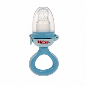 Nüby, Tétine en silicone pour l'alimentation, 6 mois, Blue