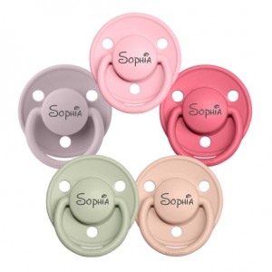 BIBS De Lux, Taille 1 (0-6 mois), Ronde - Latex, Tetine personnalisée , Pack 5