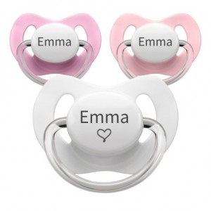 NIP Family,  Maat 2 (6+maanden), Orthodontisch - Silicone Gepersonaliseerde fopspenen