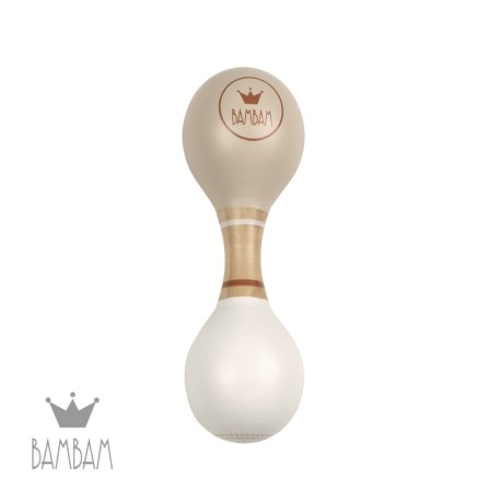 BAMBAM Maracas Rammelaar, Beige BAMBAM Maracas Rammelaar, Beige