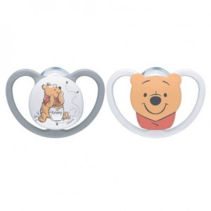 NUK Space Disney, Maat 1 (0-6m), Anatomisch - Silicone, 2-pack