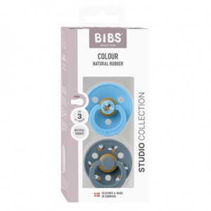 BIBS Studio Line - 2 stuks, Maat 3 (18+ maanden), Rond - Latex,