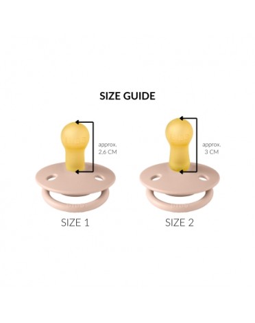 BIBS De Lux Night - 2 stuks,  Maat 2 (6+ m.),  Rond - Latex