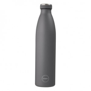 Aya&Ida,  Drinking Bottle, Drikkeflaske med lokk, 1000 ml, Dark Grey
