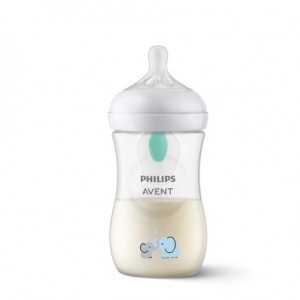 Philips Avent, Natural Response AFV tåteflaske elefant, 260 ml, Str. 1+ mnd