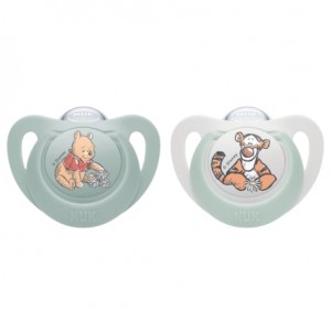 NUK Smokk, Disney,  Str. 2 (6-18 md.), Anatomisk, Silikon 2-pk