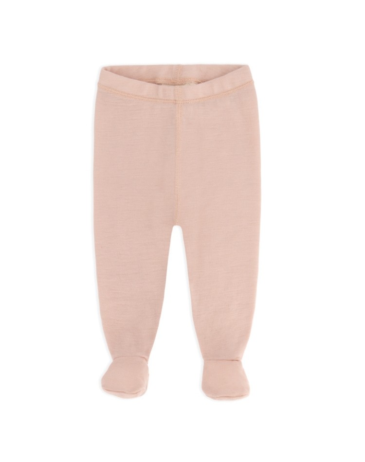 Retro leggings med fötter för baby, i 100% ekologisk merinoull Retro leggings med fötter för baby, i 100% ekologisk merinoull
