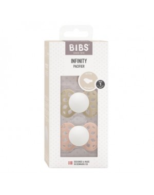 BIBS Infinity Night 2-pack, Size 1 (0-6 m), Anatomisk - Silikone