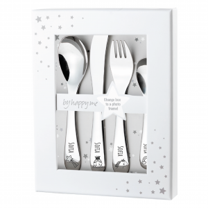 Byhappyme, Children's cutlery with name, Fairytale, Stainless steel, Gift idea